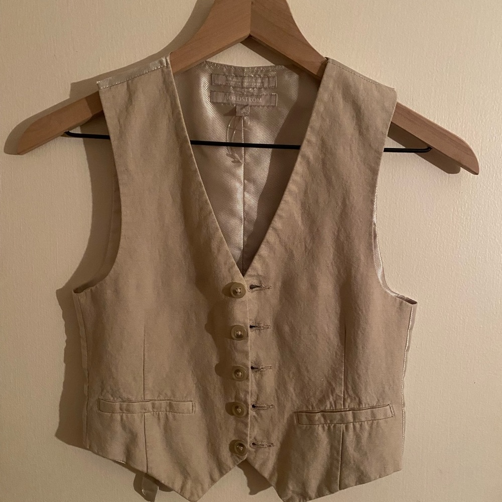 Girl boss vest in tan from Nordstrom